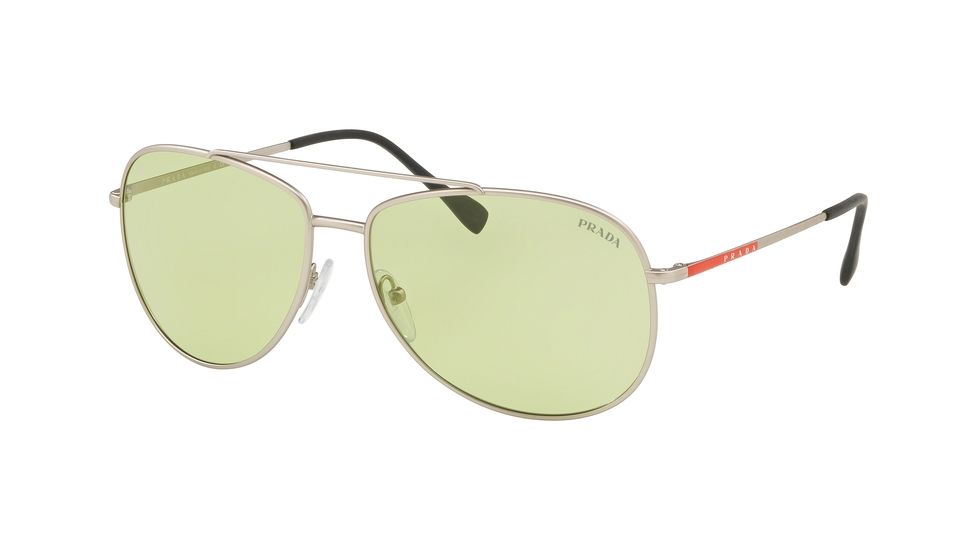 Prada LIFESTYLE PS55US Bifocal Prescription Sunglasses PS55US-QFP348-57 - Lens Diameter 57 mm, Frame Color Silver Rubber