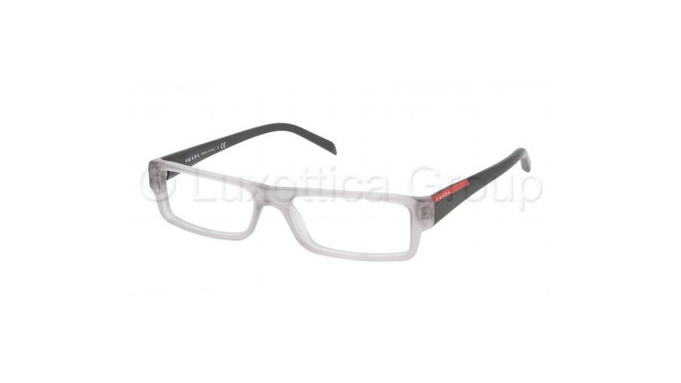 Prada Linea Rosa Eyeglass Frames PS01AV IAV1O1-5115 - Matte Opal Gray Frame, Demo Lens Lenses