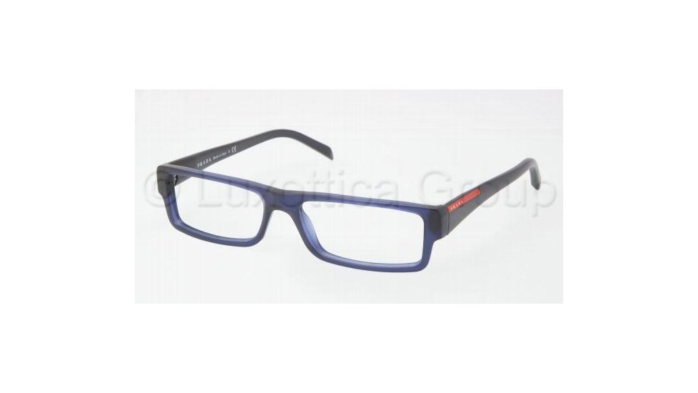 Prada Linea Rosa Eyeglass Frames PS01AV IAW1O1-5115 - Matte Blue Frame
