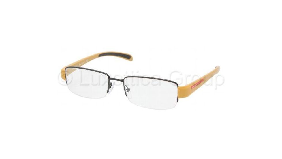 Prada Linea Rosa Eyeglasses PS55AV with Rx Prescription Lenses 7AX1O1-5117 - Black 