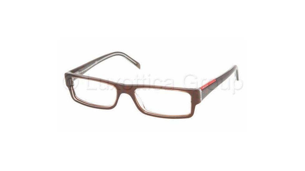 Prada Linea Rosa PS 01AV Eyeglasses Styles - Morish/Transparent Morish Frame w/Non-Rx 51 mm Diameter Lenses, ZX01O1-5115