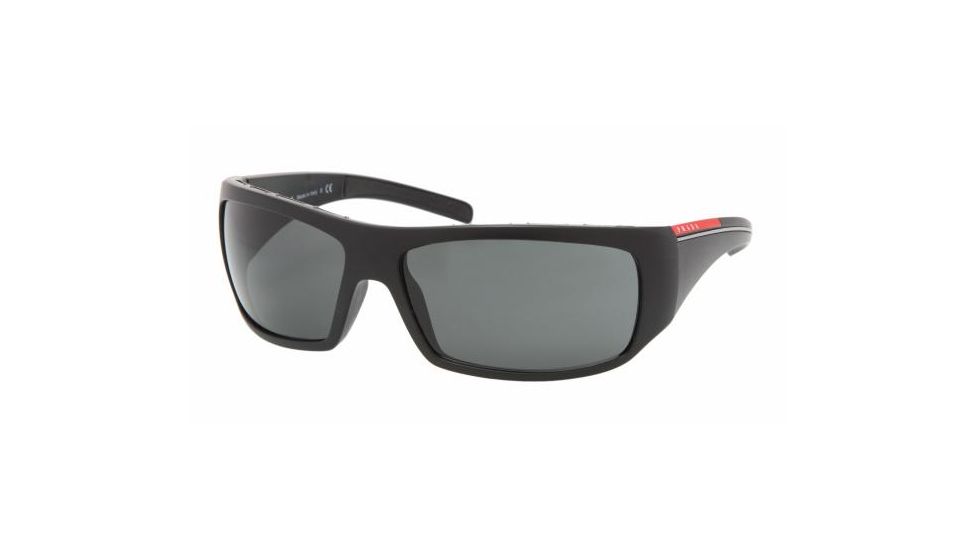 Prada Linea Rosa PS01LS SV Prescription Sunglasses - Matte Black+black Rubb. Frame / 65 mm Prescription Lenses, 1BO1A1-6515