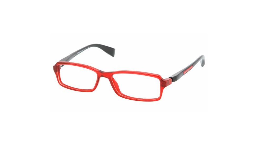 Prada Linea Rosa PS04BV Bifocal Eyeglasses - Red Crystal Demo Lens Frame / 53 mm Prescription Lenses, AB91O1-5315