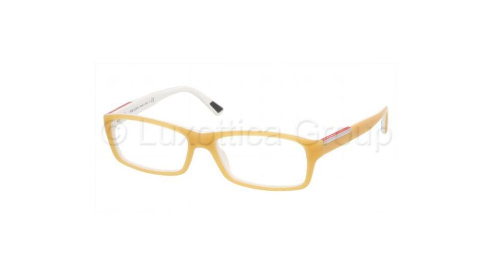 Prada Linea Rosa PS11AV Bifocal Eyeglasses - Top Gorse/White Frame / 53 mm Prescription Lenses, GP41O1-5316