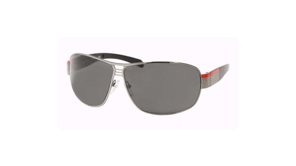 Prada PS50HS Single Vision Prescription Sunglasses PS50HS-5AV1A1-6809 - Frame Color Gunmetal, Lens Diameter 68 mm