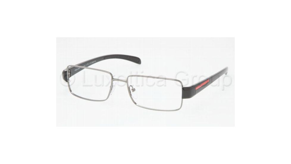 Prada Linea Rosa PS51AV SV Prescription Eyeglasses - 74S1O1 Gunmetal Frame / 52 mm Prescription Lenses, 74S1O1-5216