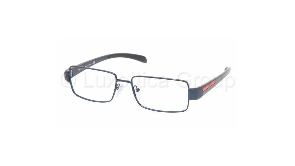 Prada Linea Rosa PS51AV SV Prescription Eyeglasses - Blue Frame / 52 mm Prescription Lenses, ZYJ1O1-5216