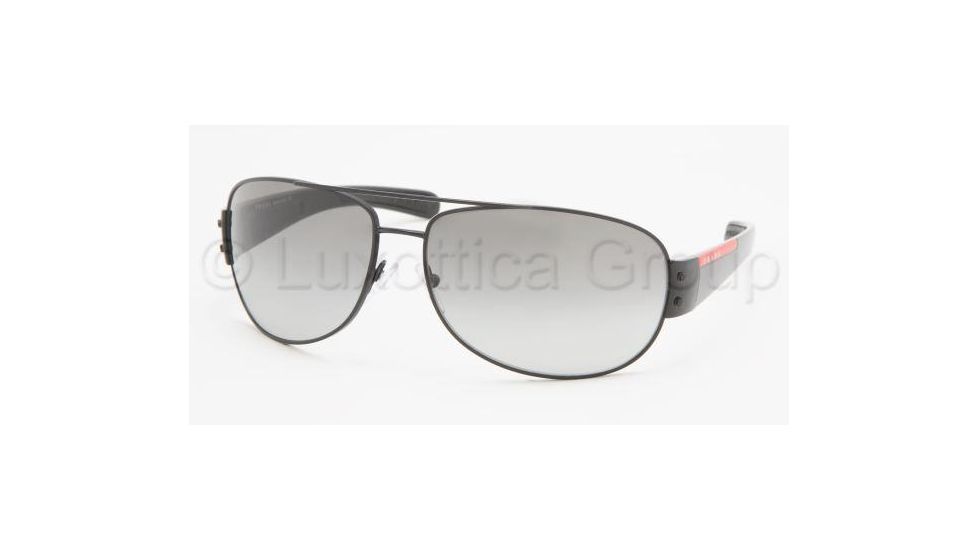 Prada Linea Rosa PS 52GS Sunglasses Styles - Demi-Shiny Black Frame / Gray Gradient Lenses, 1BO3M1-6515