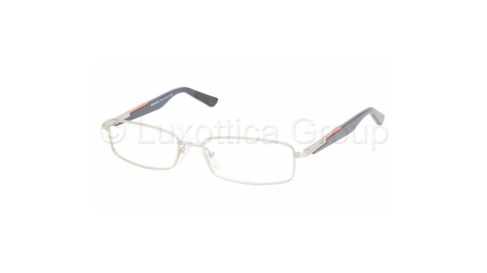 Prada Linea Rosa PS54BV Progressive Eyeglasses - Silver Demi Matte Demo Lens Frame / 52 mm Prescription Lenses, 1AP1O1-5216