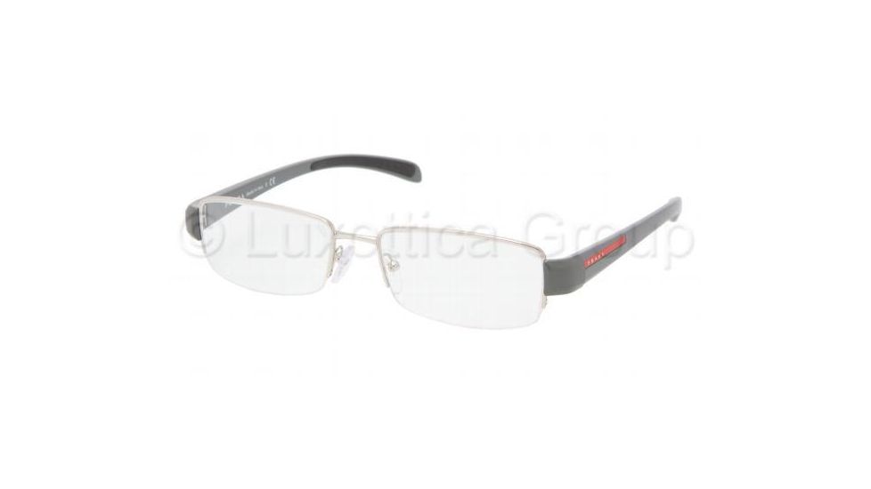 Prada Linea Rosa PS55AV SV Prescription Eyeglasses - 1BC1O1 Silver Demo Lens Frame / 51 mm Prescription Lenses, 1BC1O1-5117