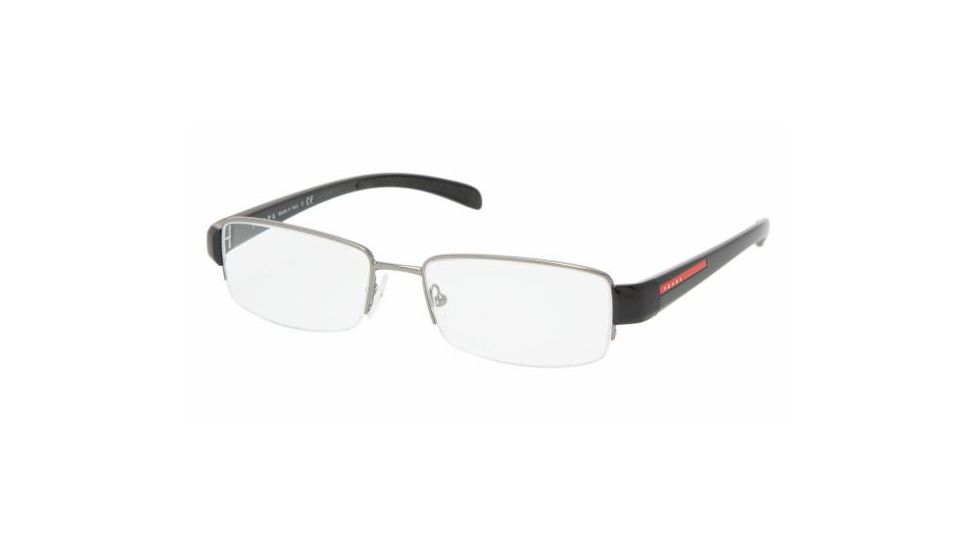 Prada Linea Rosa PS55AV SV Prescription Eyeglasses - 5AV1O1 Gunmetal Demo Lens Frame / 53 mm Prescription Lenses, 5AV1O1-5317