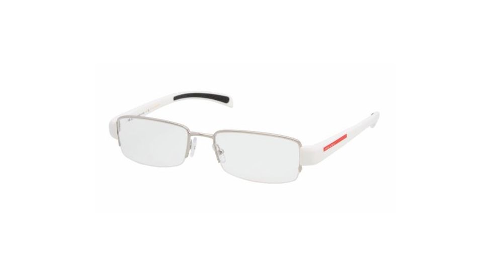Prada Linea Rosa PS55AV SV Prescription Eyeglasses - AAI1O1 Silver Demo Lens Frame / 53 mm Prescription Lenses, AAI1O1-5317