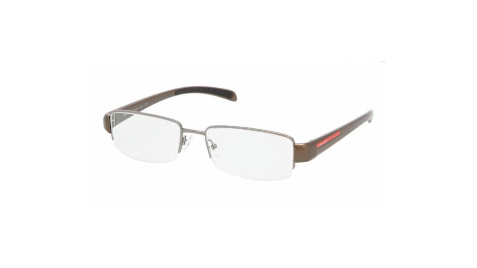 Prada Linea Rosa PS55AV SV Prescription Eyeglasses - GVU1O1 Gunmetal Demo Lens Frame / 51 mm Prescription Lenses, GVU1O1-5117