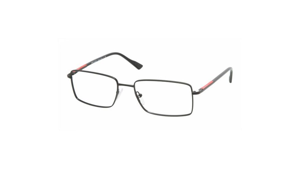 Prada Linea Rosa PS58AV Progressive Eyeglasses - Black Demi Matte Frame / 53 mm Prescription Lenses, 1BO1O1-5317