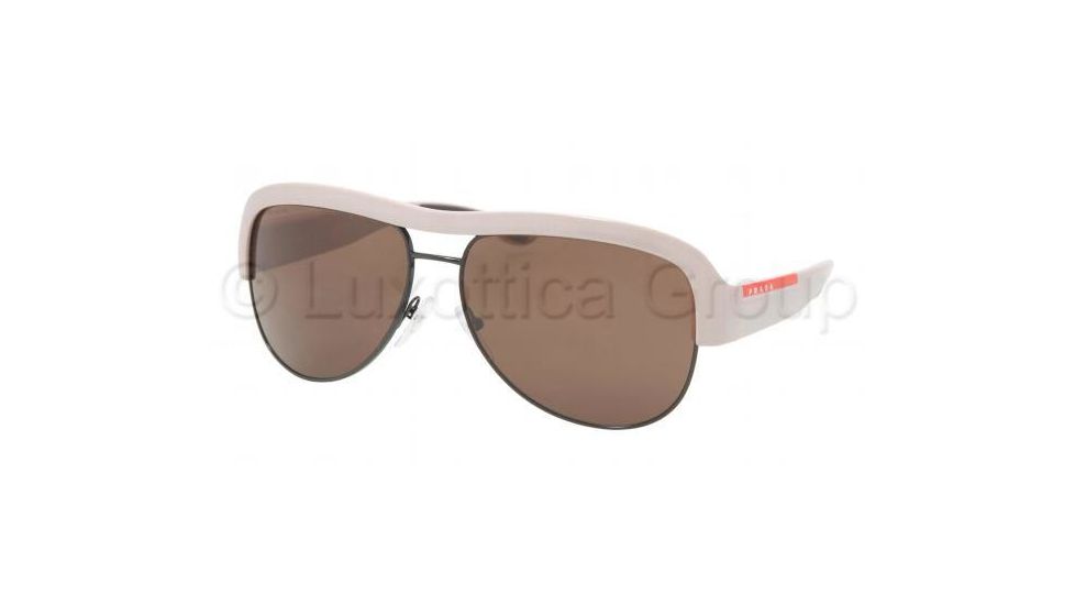 Prada Linea Rosa PS04LS SV Prescription Sunglasses - Black Brown Frame w/ 59 mm Diameter Lenses, GWZ8C1-5914