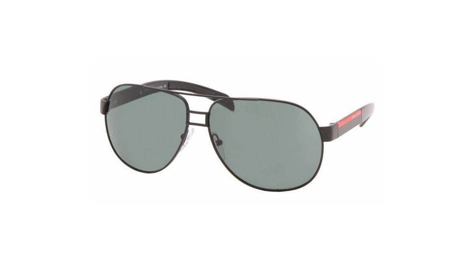 Prada Linea Rosa PS57HS Bifocal Sunglasses - Demi-Shiny Black Green Frame w/ 62 mm Diameter Lenses, 1BO3O1-6212