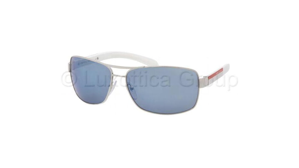 Prada Linea Rosa Sunglasses PS54IS 1BC9P1-6514 - Silver Blue Mirror