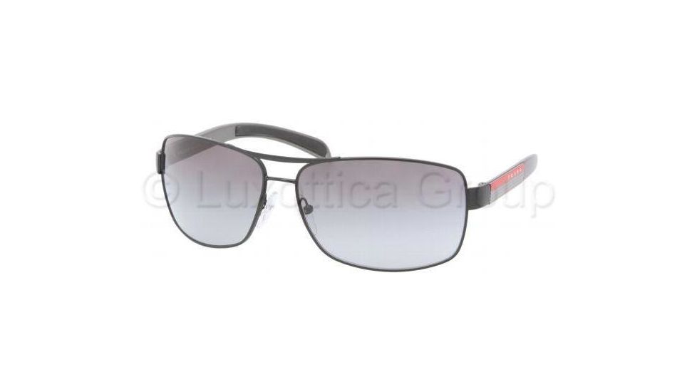 Prada Linea Rosa Sunglasses PS54IS 1BO3M1-6514 - Demi Shiny Black Gray Gradient