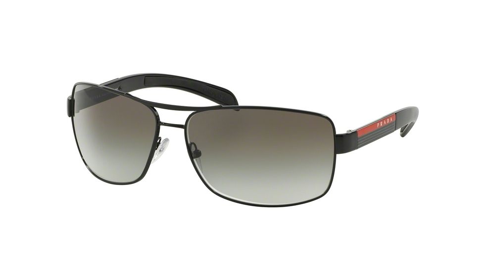 Prada Linea Rosa Sunglasses PS54IS 7AX0A7-65 - Black Frame, Gray Gradient Lenses