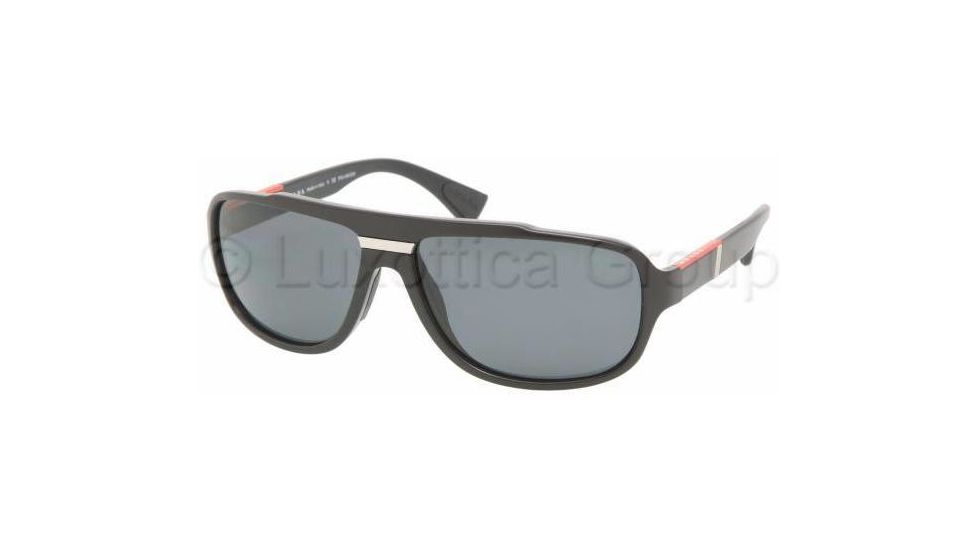 Prada Linea Rossa PS04MS Sunglasses 1BO5Z1-6314 - Demi Matte Black Polarized Gray