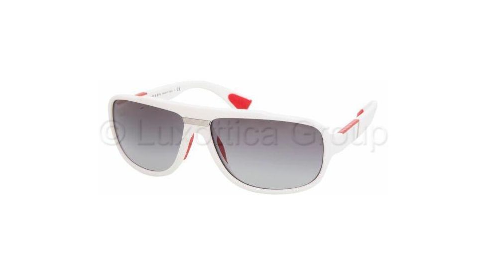 Prada Linea Rossa PS04MS Sunglasses AAI3M1-6314 - White Demi Shiny Gray Gradient