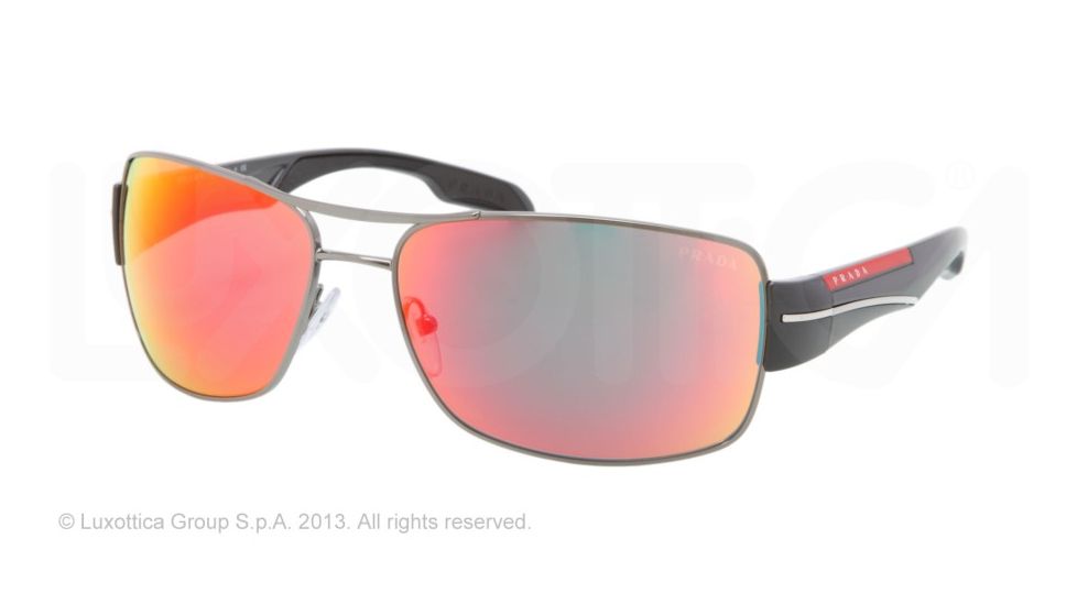 Prada PS53NS Progressive Prescription Sunglasses PS53NS-5AV6Y1-65 - Lens Diameter 65 mm, Lens Diameter 65 mm, Frame Color Gunmetal