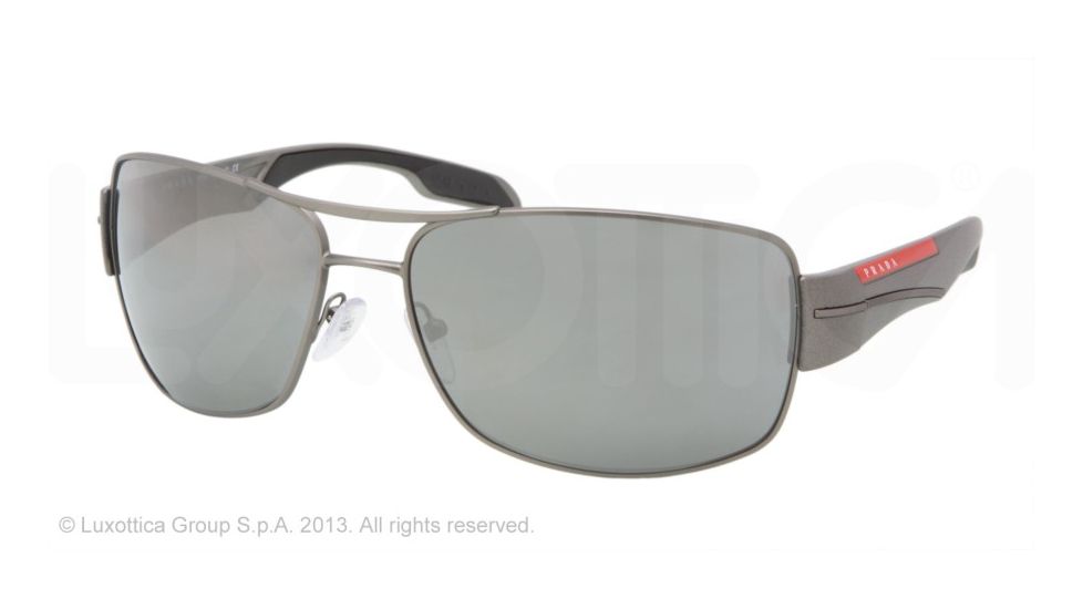 Prada PS53NS Progressive Prescription Sunglasses PS53NS-7CQ7W1-65 - Lens Diameter 65 mm, Lens Diameter 65 mm, Frame Color Gunmetal Demi Shiny