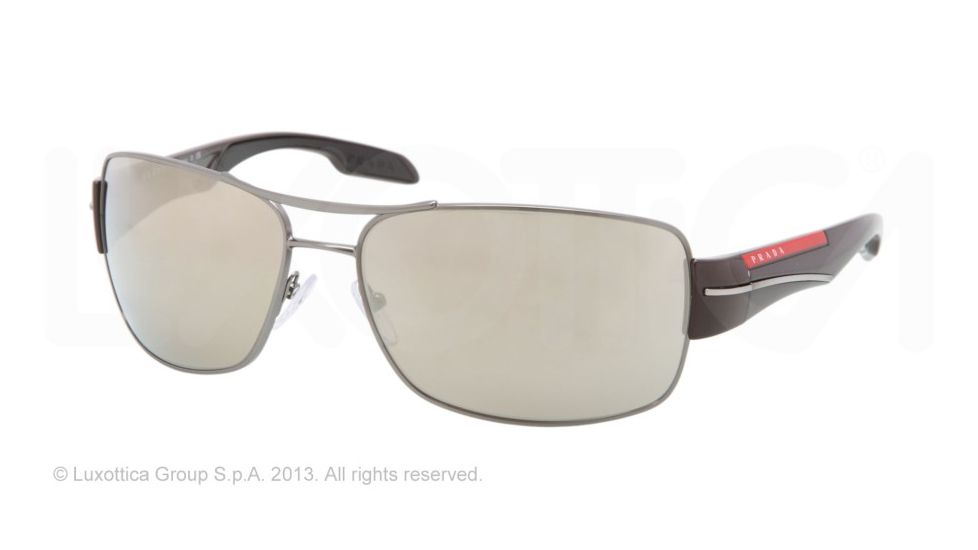 Prada PS53NS Progressive Prescription Sunglasses PS53NS-7JO1C0-65 - Lens Diameter 65 mm, Lens Diameter 65 mm, Frame Color Gunmetal Demi Shiny