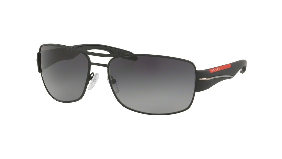Prada PS53NS Progressive Prescription Sunglasses PS53NS-DG05W1-65 - Lens Diameter 65 mm, Frame Color Black Rubber