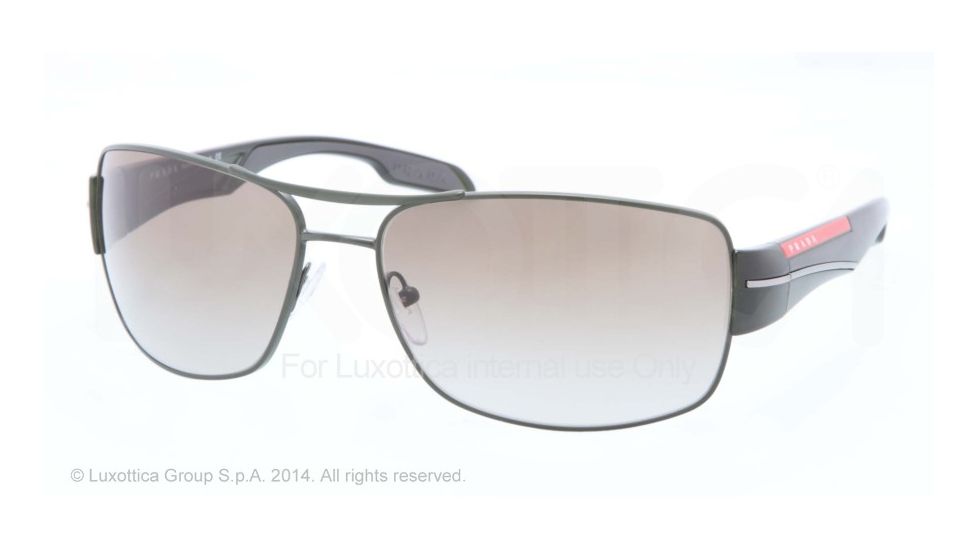 Prada PS53NS Progressive Prescription Sunglasses PS53NS-ROV4M1-65 - Lens Diameter 65 mm, Frame Color Military Green Demi Shiny