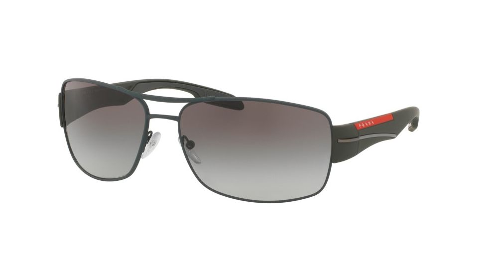 Prada PS53NS Progressive Prescription Sunglasses PS53NS-UFI0A7-65 - Lens Diameter 65 mm, Frame Color Green Rubber