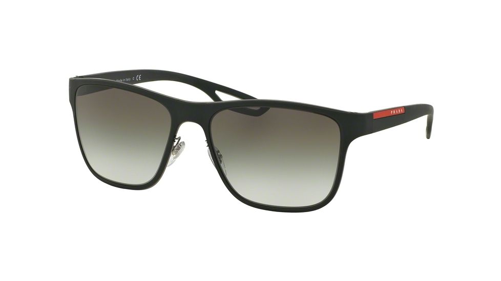Prada LJ SILVER PS56QS Single Vision Prescription Sunglasses PS56QS-UAZ0A7-56 - Lens Diameter 56 mm, Frame Color Green Rubber
