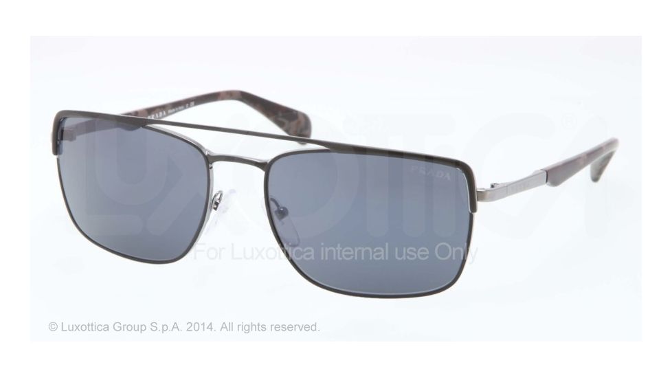 Prada MINIMAL CONCEPT PR50QS Progressive Prescription Sunglasses PR50QS-1BO0A9-58 - Lens Diameter 58 mm, Frame Color Matte Black/Gunmetal