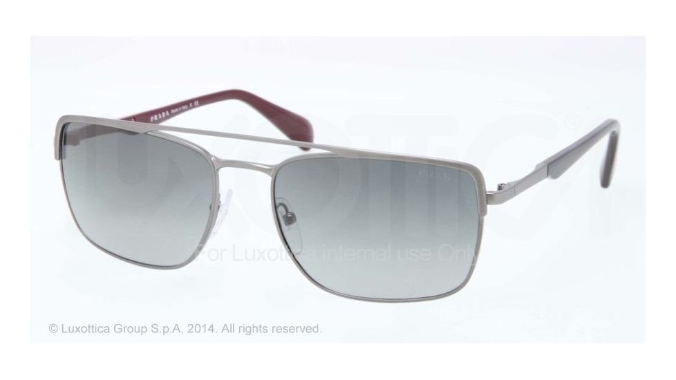 Prada MINIMAL CONCEPT PR50QS Progressive Prescription Sunglasses PR50QS-LAI2D0-58 - Lens Diameter 58 mm, Frame Color Brushed Gunmetal Demi Shiny