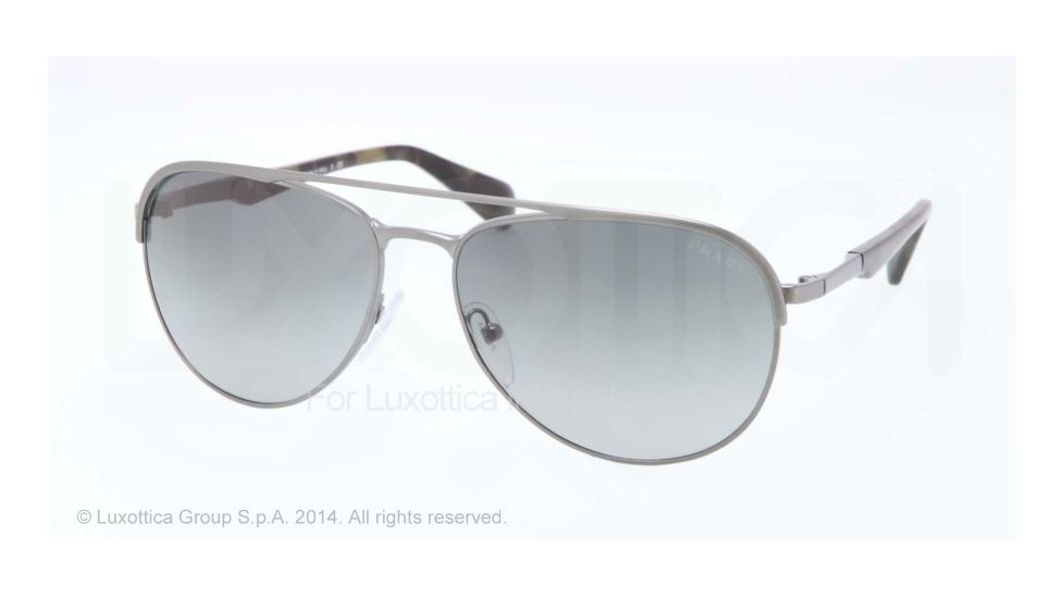Prada MINIMAL CONCEPT PR51QS Progressive Prescription Sunglasses PR51QS-LAI2D0-59 - Lens Diameter 59 mm, Frame Color Brushed Gunmetal Demi Shiny