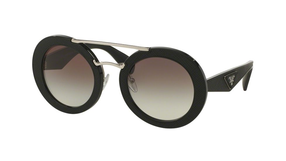 Prada ORNATE PR15SS Bifocal Prescription Sunglasses PR15SS-1AB0A7-53 - Lens Diameter 53 mm, Frame Color Black