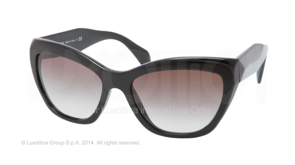 Prada POEME PR02QS Bifocal Prescription Sunglasses PR02QS-1AB0A7-56 - Lens Diameter 56 mm, Frame Color Black
