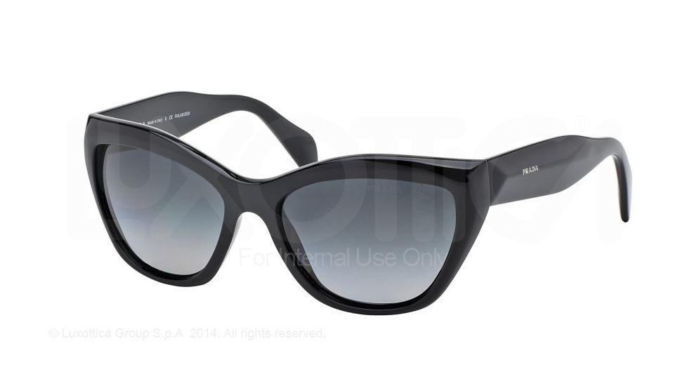 Prada POEME PR02QS Bifocal Prescription Sunglasses PR02QS-1AB5W1-56 - Lens Diameter 56 mm, Frame Color Black