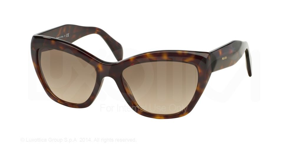 Prada POEME PR02QS Bifocal Prescription Sunglasses PR02QS-2AU3D0-56 - Lens Diameter 56 mm, Frame Color Havana