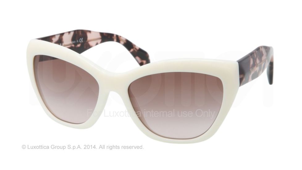 Prada POEME PR02QS Bifocal Prescription Sunglasses PR02QS-7S30A6-56 - Lens Diameter 56 mm, Frame Color Ivory