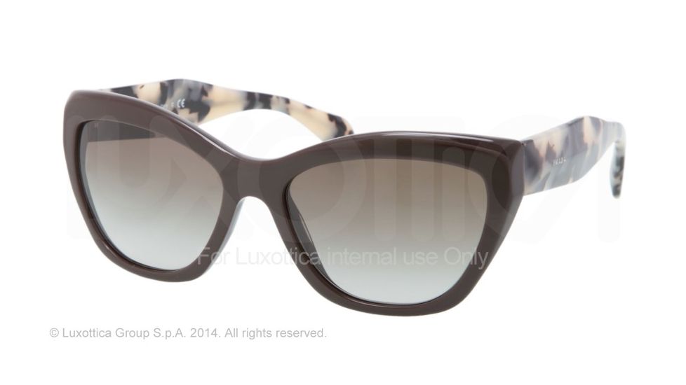 Prada POEME PR02QS Bifocal Prescription Sunglasses PR02QS-DHO4M1-56 - Lens Diameter 56 mm, Frame Color Dark Brown