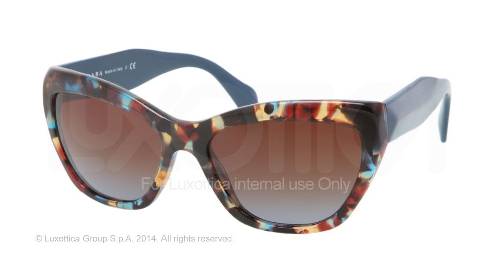 Prada POEME PR02QS Bifocal Prescription Sunglasses PR02QS-NAG0A4-56 - Lens Diameter 56 mm, Frame Color Havana Spotted Blue