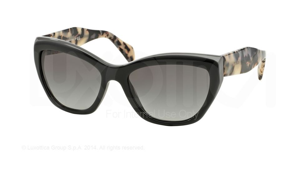 Prada POEME PR02QS Bifocal Prescription Sunglasses PR02QS-TFN3M1-56 - Lens Diameter 56 mm, Frame Color Opal Grey/grey