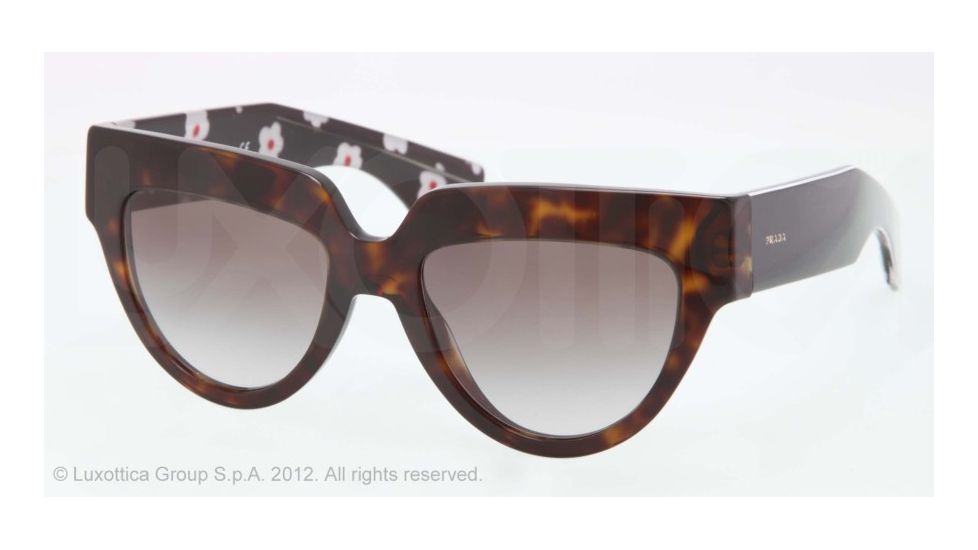 Prada POEME PR29PS Single Vision Prescription Sunglasses PR29PS-2AU0A7-52 - Lens Diameter 52 mm, Lens Diameter 52 mm, Frame Color Havana