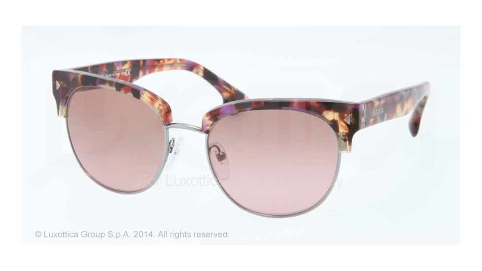 Prada PORTRAIT PR08QS Progressive Prescription Sunglasses PR08QS-PDN5P1-51 - Lens Diameter 51 mm, Frame Color Spotted Havana Pink