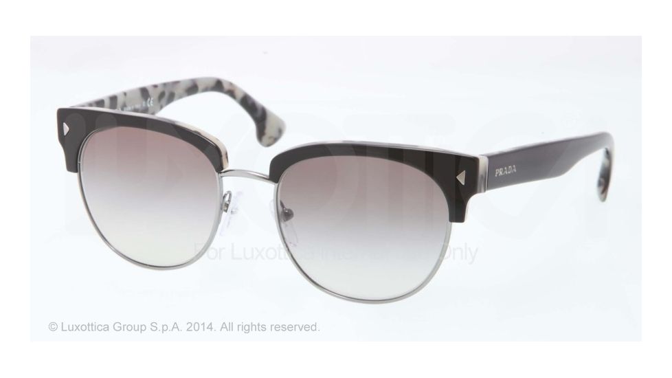 Prada PORTRAIT PR08QS Progressive Prescription Sunglasses PR08QS-ROK0A7-51 - Lens Diameter 51 mm, Frame Color Top Black/white Havana