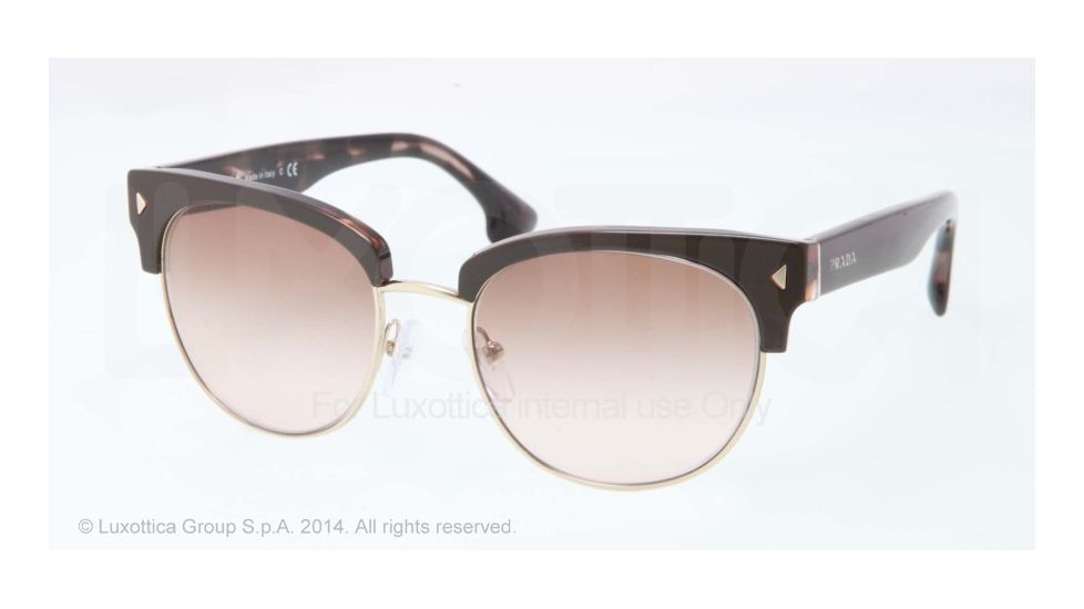 Prada PORTRAIT PR08QS Progressive Prescription Sunglasses PR08QS-ROL0A6-51 - Lens Diameter 51 mm, Frame Color Top Brown/pink Havana