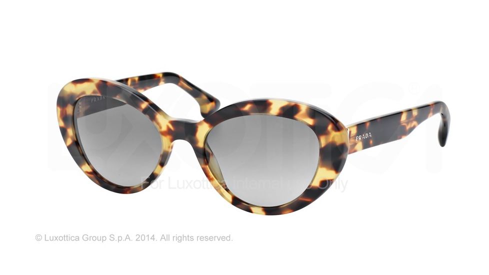 Prada PORTRAIT PR15QS Single Vision Prescription Sunglasses PR15QS-7S01X1-53 - Lens Diameter 53 mm, Frame Color Medium Havana