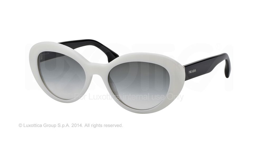Prada PORTRAIT PR15QS Single Vision Prescription Sunglasses PR15QS-7S31E0-53 - Lens Diameter 53 mm, Frame Color Ivory