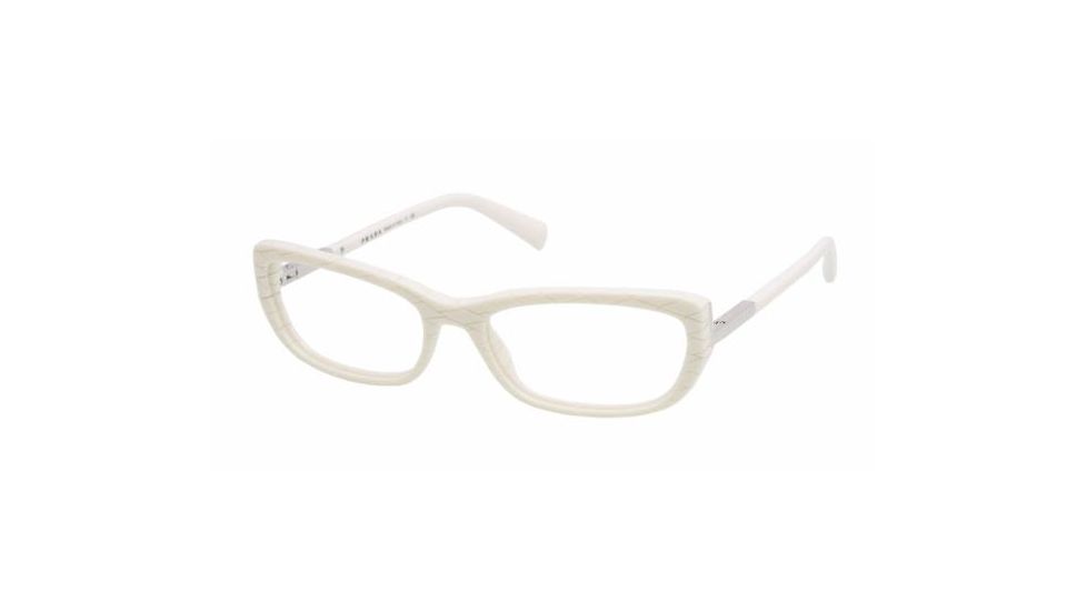 Prada PR03NV SV Prescription Eyeglasses - Ivory Trap Frame / 55 mm Prescription Lenses, AB11O1-5517